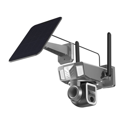 كروني Y7B 4G-4K-8MP كاميرا شمسية مزدوجة العدسة مع تكبير مستمر