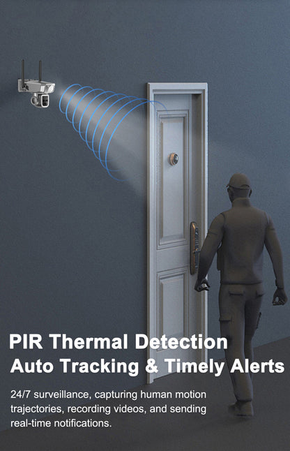 كروني Y7B 4G-4K-8MP كاميرا شمسية مزدوجة العدسة مع تكبير مستمر