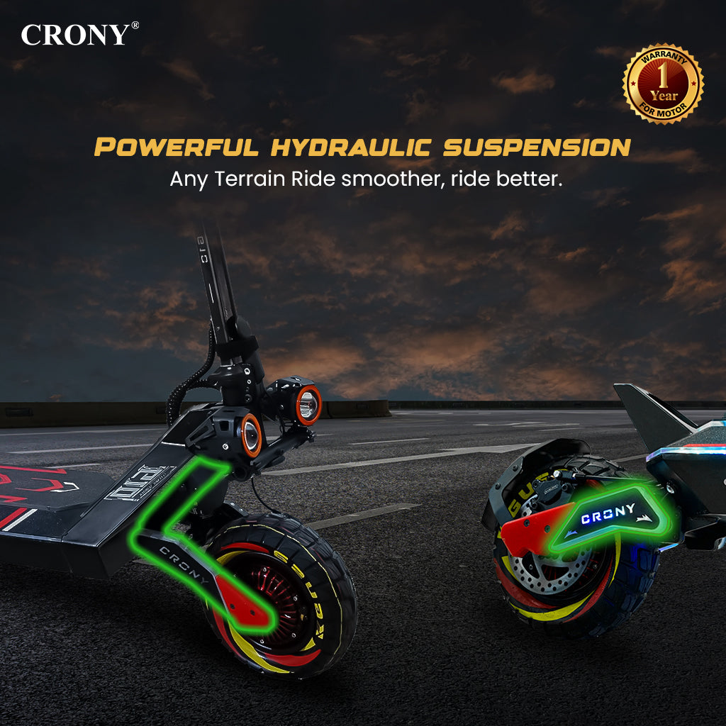 CRONY G10 Electric Scooter Oil Brakes Front/Rear Suspension 10" Tires Scooter