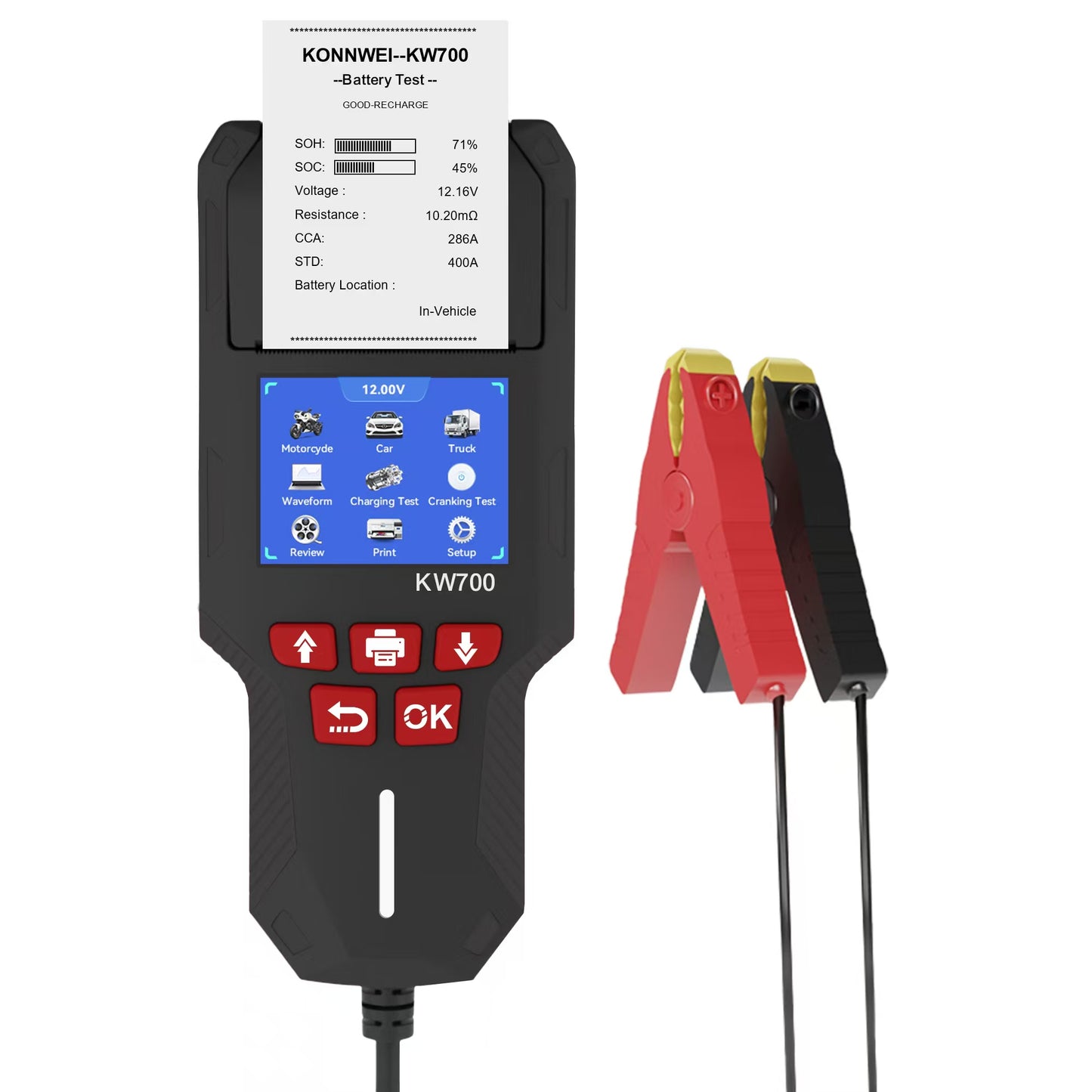 أداة فحص KONNWEI KW700 CAN OBD مع وظيفة الطباعة