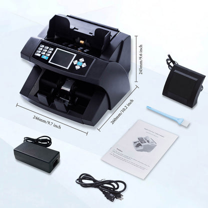 عداد الأوراق النقدية CRONY H-8600 بفئات مختلطة – آلة عد الأوراق النقدية عالية السرعة مع 3 أوضاع سرعة وشاشة LCD للاستخدام في المكتب والمتجر والبنك