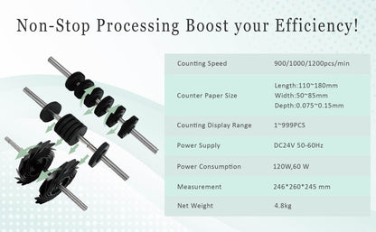 عداد الأوراق النقدية CRONY H-8600 بفئات مختلطة – آلة عد الأوراق النقدية عالية السرعة مع 3 أوضاع سرعة وشاشة LCD للاستخدام في المكتب والمتجر والبنك