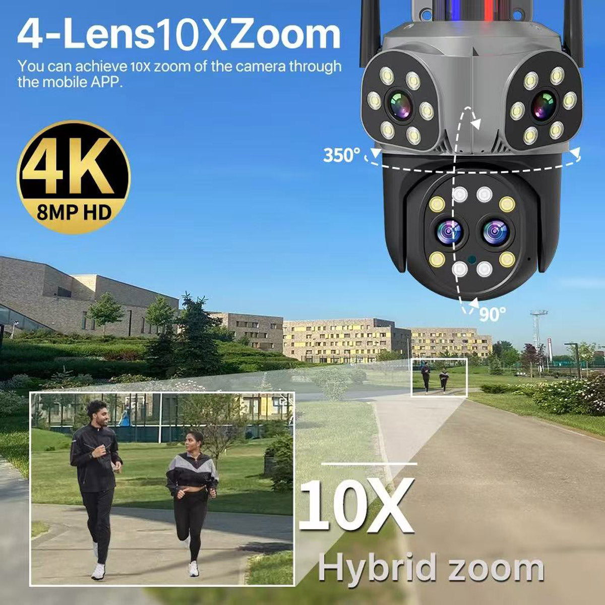 CRONY CM-Q840 WIFI-8MP-10X carecamPro APP 4 Eye ball machine Camera