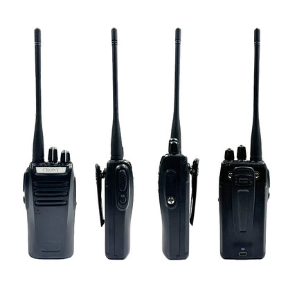 كروني 5W CY-810 TPYE-C جهاز اتصال لاسلكي محمول يدوي مدني ثنائي الاتجاه 3-5 كم أسود جهاز اتصال لاسلكي محمول