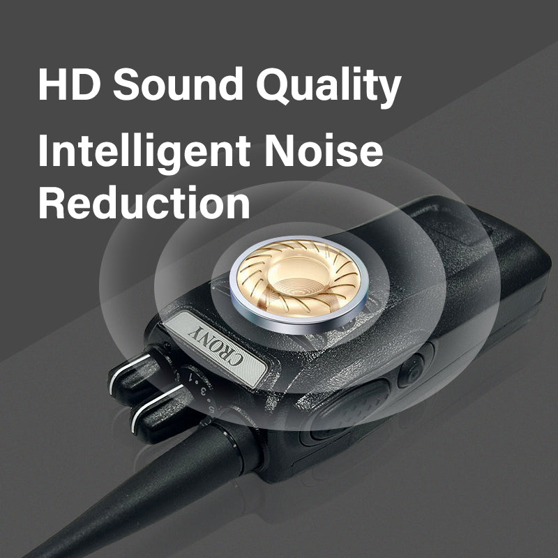 كروني 5W CY-810 TPYE-C جهاز اتصال لاسلكي محمول يدوي مدني ثنائي الاتجاه 3-5 كم أسود جهاز اتصال لاسلكي محمول