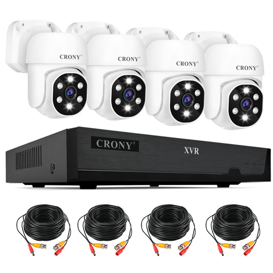 CRONY NVS004-WIFI-5MP 4CH XVR مجموعة كشف الحركة رؤية ليلية ملونة كاملة صوت ثنائي الاتجاه