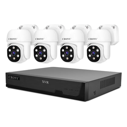 CRONY NVS004-WIFI-5MP 4CH XVR مجموعة كشف الحركة رؤية ليلية ملونة كاملة صوت ثنائي الاتجاه