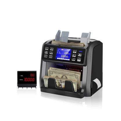 جهاز فرز الأوراق النقدية CRONY P96 مع طابعة مدمجة، كشف متعدد العملات، شاشة LCD، صيانة بسيطة، ترقية عبر USB، مدققات الأوراق النقدية