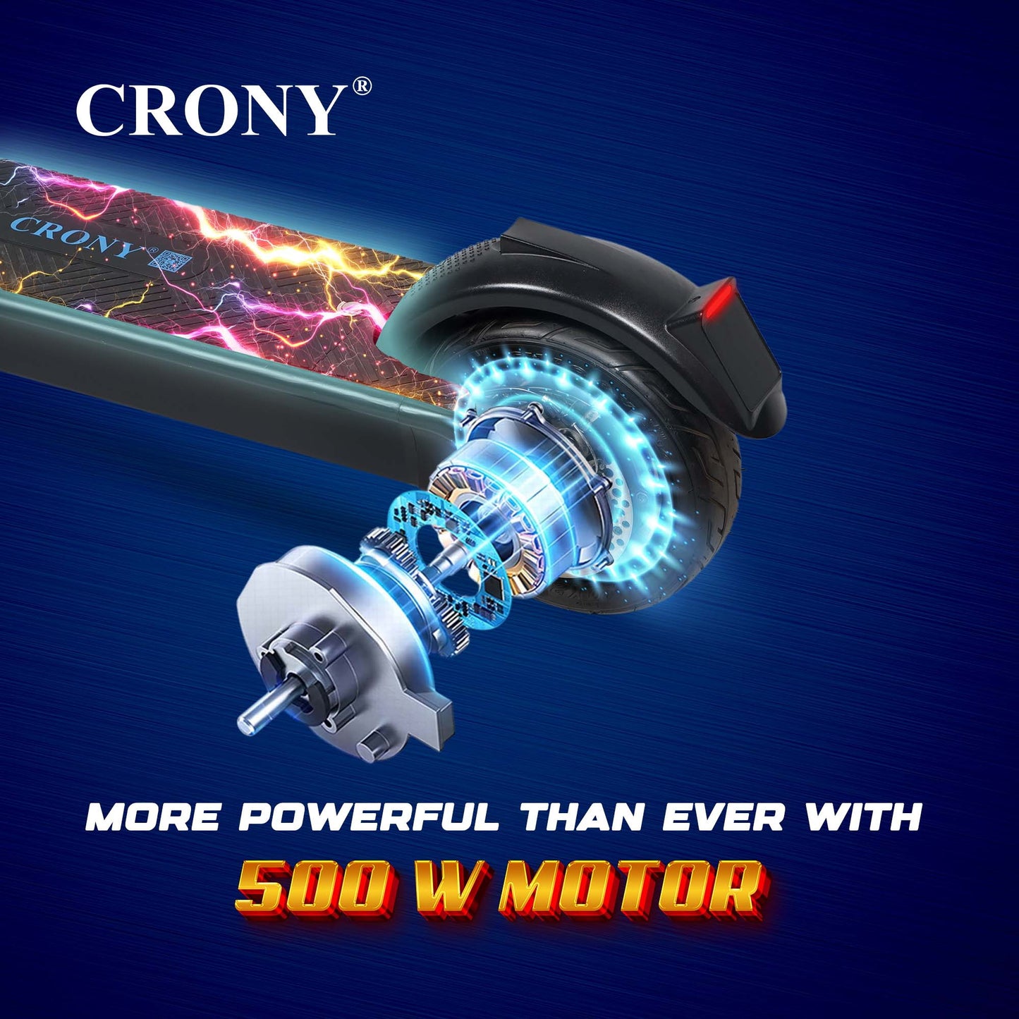 سكوتر كهربائي CRONY X9 Plus إطار من سبائك الألمنيوم أسود