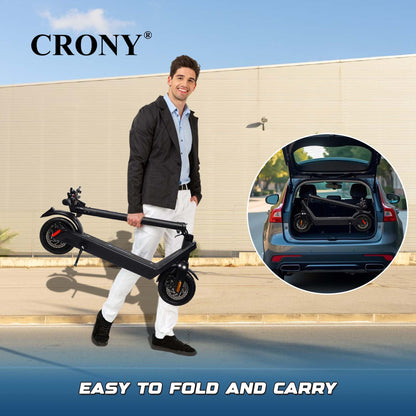 سكوتر كهربائي CRONY X9 Plus إطار من سبائك الألمنيوم أسود