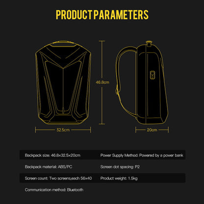 CRONY حقيبة ظهر بشاشة LED رينجر الوحيد حقيبة ظهر بشاشة LED حقيبة ظهر إعلانية نمط مخصص