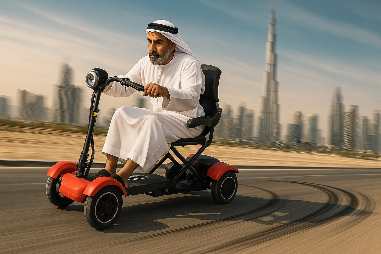 سكوتر التنقل الكهربائي CRONY YB-M04 للبالغين، كرسي متحرك قابل للطي، مدى طويل، عجلة أمامية 10 إنش، سكوتر للسفر