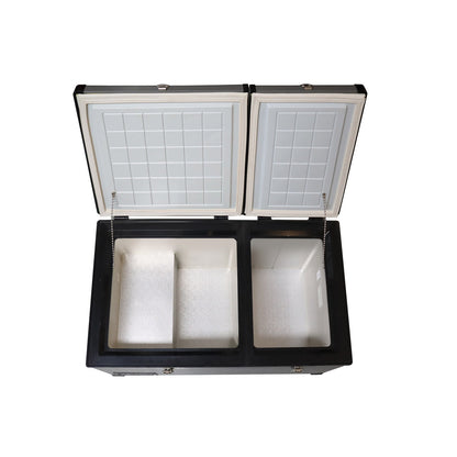 ثلاجة سيارة محمولة CRONY BCD80 80L للتبريد والتجميد للشاحنات والمناطق الخارجية مع تحكم بدرجة الحرارة بشاشة LCD من -20 إلى 10 درجة مئوية