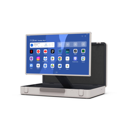 شاشة محمولة قابلة للطي CRONY IWB2735 مقاس 27 بوصة جهاز لوحي محمول كمبيوتر قابل للطي للبث المباشر في الهواء الطلق والمكتب الخارجي