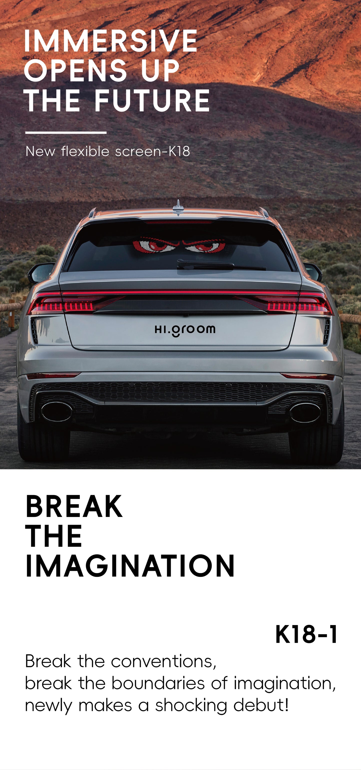 جهاز تحكم عن بعد للسيارة CRONY K18 عرض DIY شاشة عرض إعلانية LED تحكم عبر تطبيق الهاتف المحمول