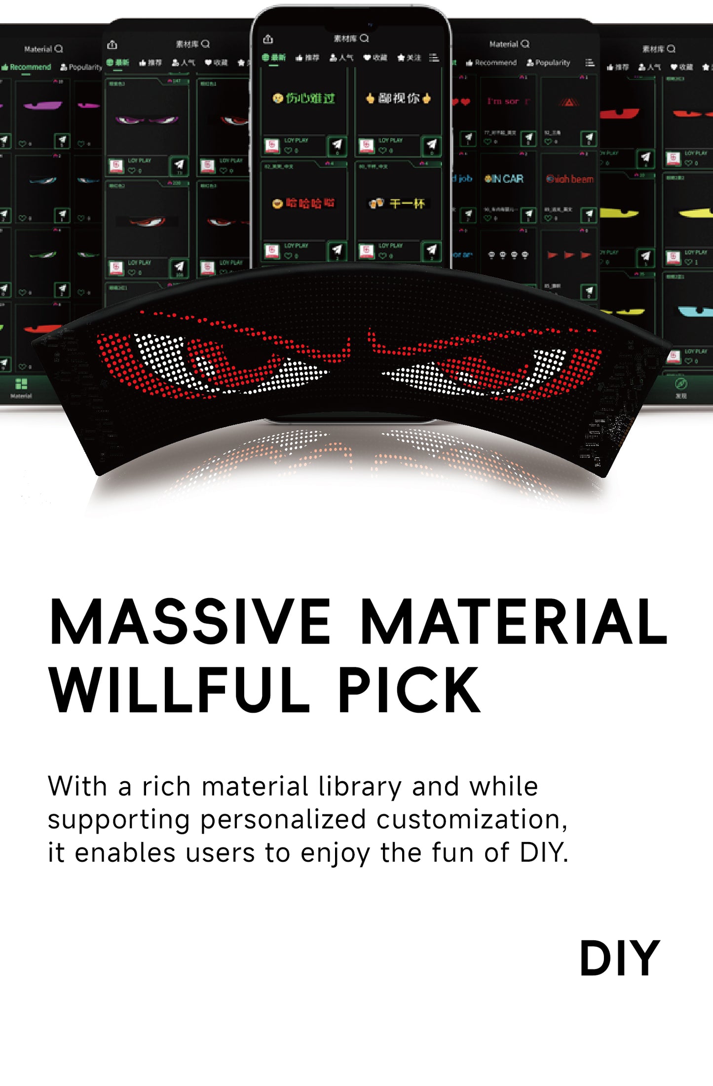 جهاز تحكم عن بعد للسيارة CRONY K18 عرض DIY شاشة عرض إعلانية LED تحكم عبر تطبيق الهاتف المحمول