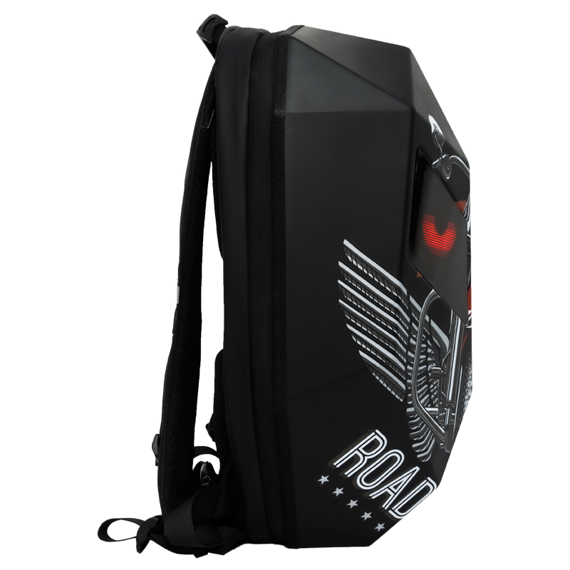 حقيبة ظهر عرض LED بتقنية نقل الماء لرجل الحديد كروني، حقيبة ظهر LED مطورة لرجل الحديد، حقيبة ظهر فارس بشاشة LED، حقيبة ظهر دراجة نارية، حقيبة سفر رائعة، حقيبة سكوتر -2