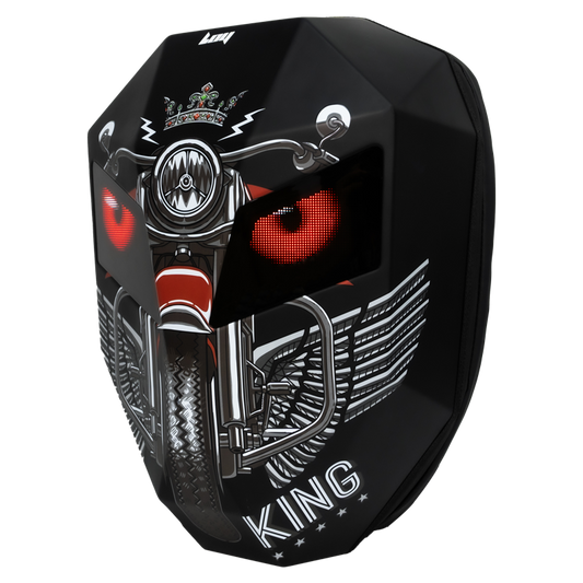 حقيبة ظهر عرض LED بتقنية نقل الماء لرجل الحديد كروني، حقيبة ظهر LED مطورة لرجل الحديد، حقيبة ظهر فارس بشاشة LED، حقيبة ظهر دراجة نارية، حقيبة سفر رائعة، حقيبة سكوتر -2