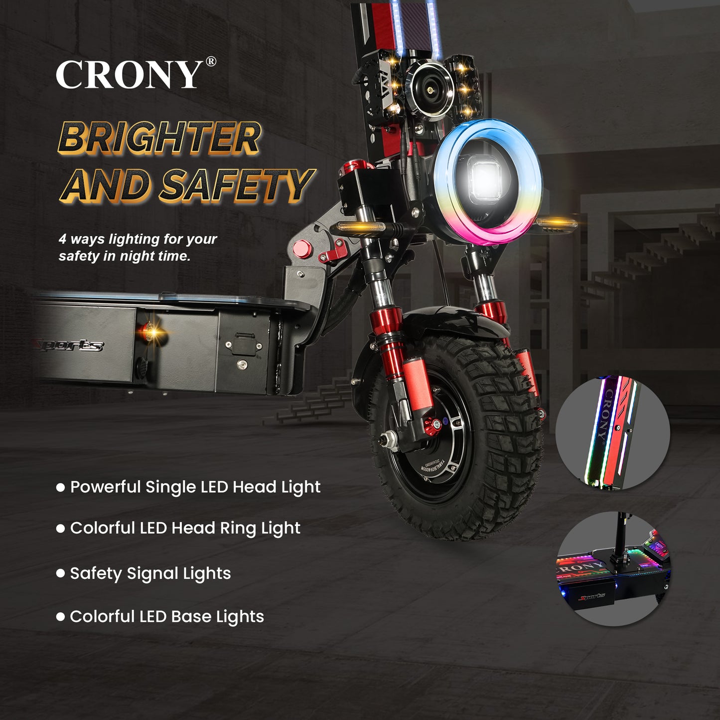 سكوتر كهربائي CRONY MK-11 شاشة LCD كبيرة سكوتر كهربائي