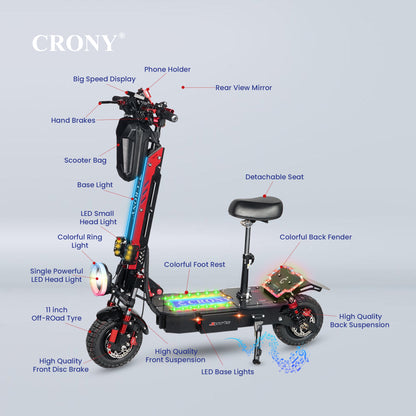 سكوتر كهربائي CRONY MK-11 شاشة LCD كبيرة سكوتر كهربائي