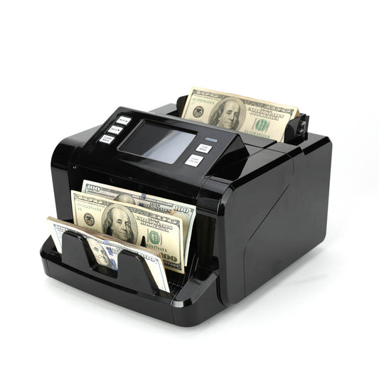 آلة عد النقود CRONY P80 مع عد القيم المختلطة وكشف التزوير وشاشة LCD للأعمال والمصارف ومكاتب العد والتحقق من الأوراق النقدية