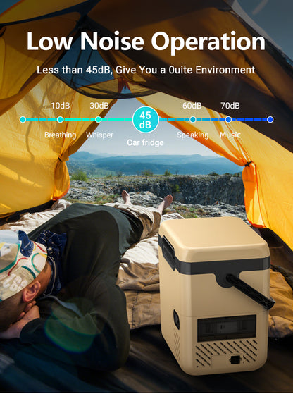 ثلاجة سيارة CRONY N20 بسعة 20 لتر، فريزر ضاغط للسيارة والشاحنة والعربة الترفيهية، DC12V 24V AC للاستخدام المنزلي -20℃ إلى 20℃ مبرد كهربائي للتخييم والسفر في الهواء الطلق، ثلاجة صغيرة