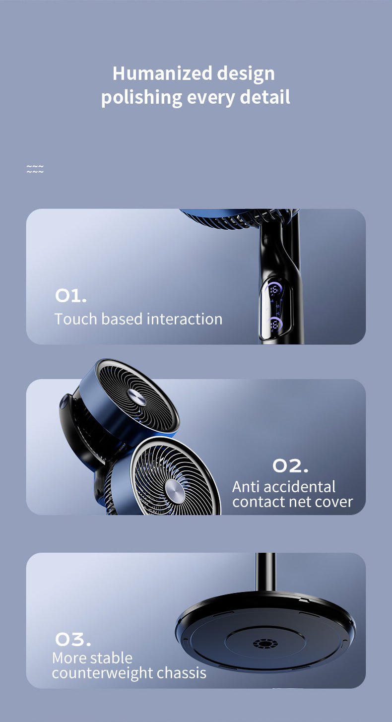 مروحة دائرية ذات رأسين DYMIROY LC-820