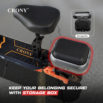 سكوتر كهربائي CRONY D2 Pro تعليق مزدوج إطار من الألمنيوم شاشة LCD بلوتوث تطبيق قابل للطي للكبار سكوتر كهربائي E