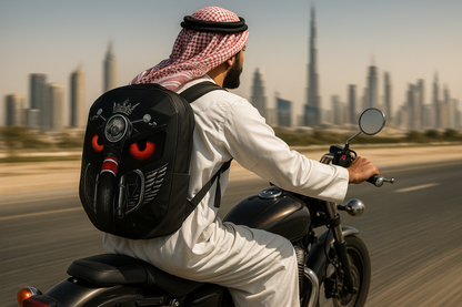 حقيبة ظهر عرض LED بتقنية نقل الماء لرجل الحديد كروني، حقيبة ظهر LED مطورة لرجل الحديد، حقيبة ظهر فارس بشاشة LED، حقيبة ظهر دراجة نارية، حقيبة سفر رائعة، حقيبة سكوتر -2