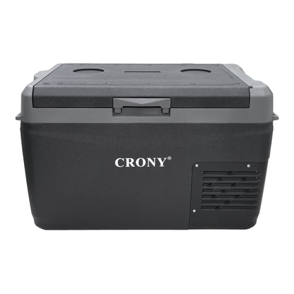 CRONY GC30 Portable Car Refrigerator 29L, 12V/24V DC & 100-220V AC Electric Cooler, -20°C to 20°C Temperature Range, LED Control Panel, Interior LED Light, Bottle Opener & Cup Holder, 1-Year Warranty