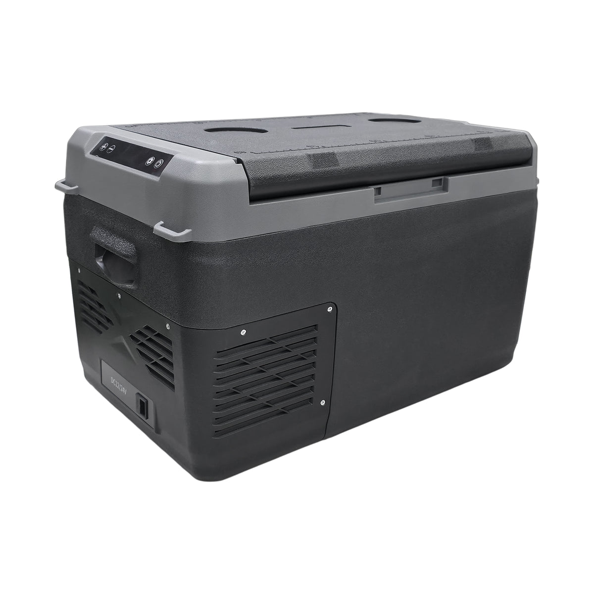 CRONY GC30 Portable Car Refrigerator 29L, 12V/24V DC & 100-220V AC Electric Cooler, -20°C to 20°C Temperature Range, LED Control Panel, Interior LED Light, Bottle Opener & Cup Holder, 1-Year Warranty