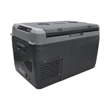 CRONY GC30 Portable Car Refrigerator 29L, 12V/24V DC & 100-220V AC Electric Cooler, -20°C to 20°C Temperature Range, LED Control Panel, Interior LED Light, Bottle Opener & Cup Holder, 1-Year Warranty
