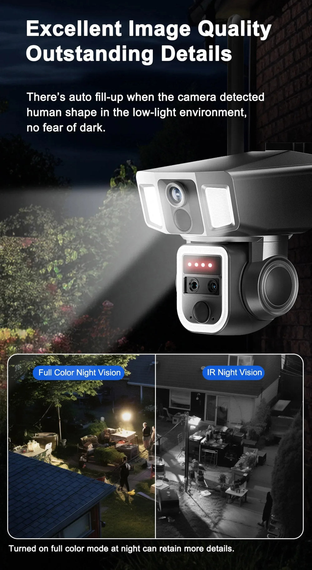 كاميرا مراقبة CRONY Y7A 4G-WiFi-4K-8MP(10X) بعدسة ثلاثية شمسية مع لوحة شمسية 9 واط