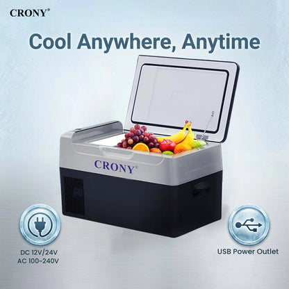CRONY  22L Car Refrigerator Portable Mini 12V Car Refrigerator Cooler Compressor 22L Car Fridge Freezer
