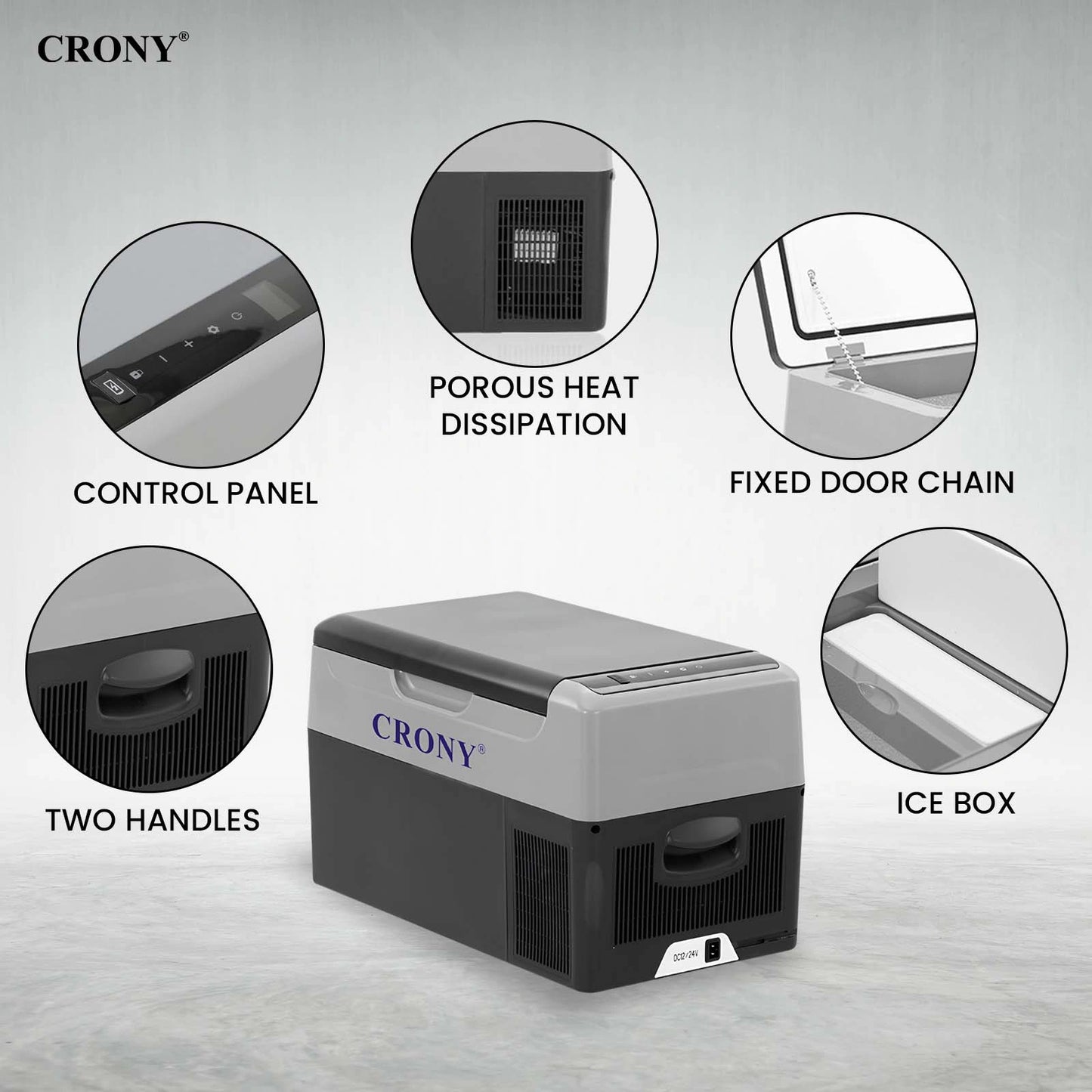 CRONY  22L Car Refrigerator Portable Mini 12V Car Refrigerator Cooler Compressor 22L Car Fridge Freezer