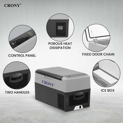 CRONY  22L Car Refrigerator Portable Mini 12V Car Refrigerator Cooler Compressor 22L Car Fridge Freezer