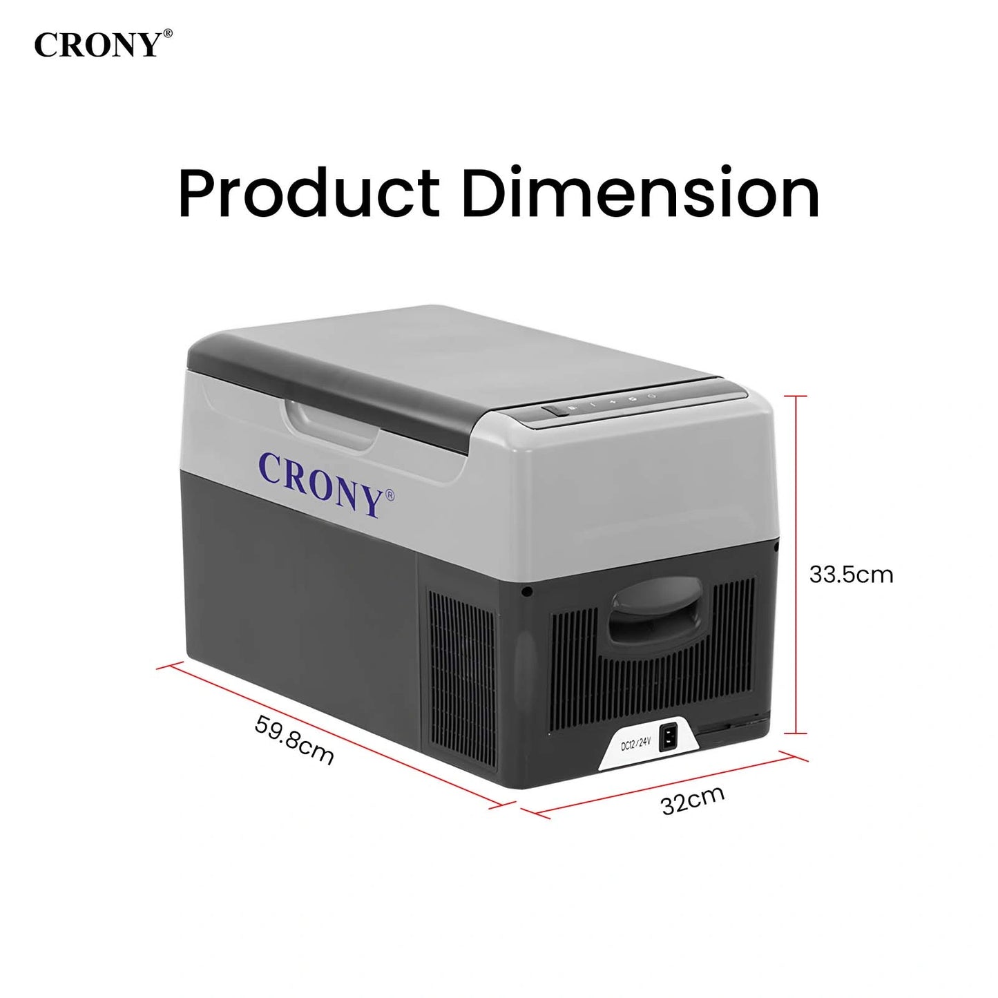 CRONY  22L Car Refrigerator Portable Mini 12V Car Refrigerator Cooler Compressor 22L Car Fridge Freezer