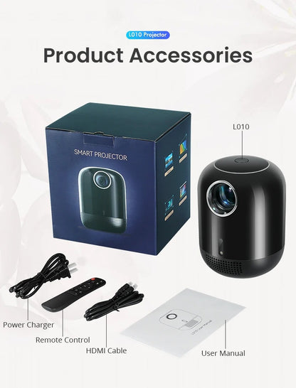 CRONY L010 LCD Smart Projector Android 11 WIFI Mini Portable 4K Full HD 1080p