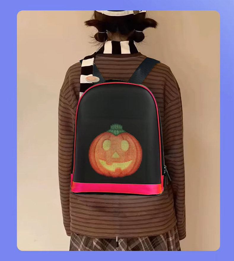 CRONY LED display backpack R1 motorcycle backpack with customizable programmable smart light-up digital display