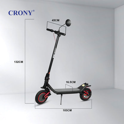 سكوتر كهربائي CRONY M365 MAX بتعليق مزدوج وتصميم قابل للطي مع اتصال عبر التطبيق