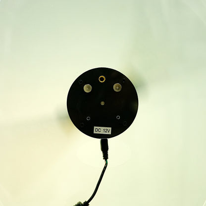 شاشة مروحة CRONY بحجم 32 سم مع غطاء حماية سداسي الجوانب ومروحة LED ثلاثية الأبعاد الهولوجرافية