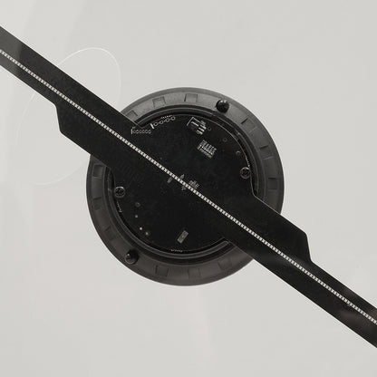 شاشة مروحة CRONY بحجم 32 سم مع غطاء حماية سداسي الجوانب ومروحة LED ثلاثية الأبعاد الهولوجرافية