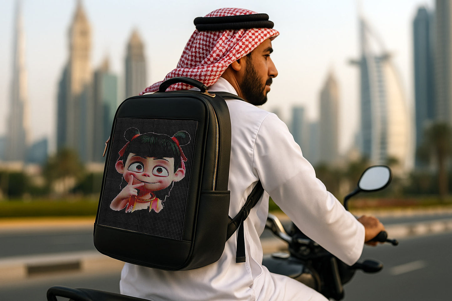 حقيبة ظهر بشاشة LED CRONY T8-2  حقيبة ظهر ذكية بنمط مبتكر  حقيبة لابتوب  هدية عيد ميلاد إبداعية  حقيبة مدرسية 2