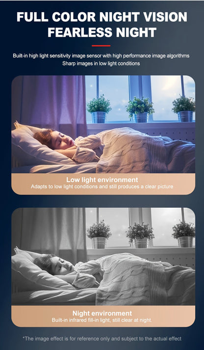 كروني IV-20 V360Pro تطبيق مكالمات فيديو 1080P كاميرا واي فاي عالية الدقة مكالمات فيديو بنقرة واحدة رؤية ليلية بالأشعة تحت الحمراء كاميرا مراقبة طفل بالفيديو