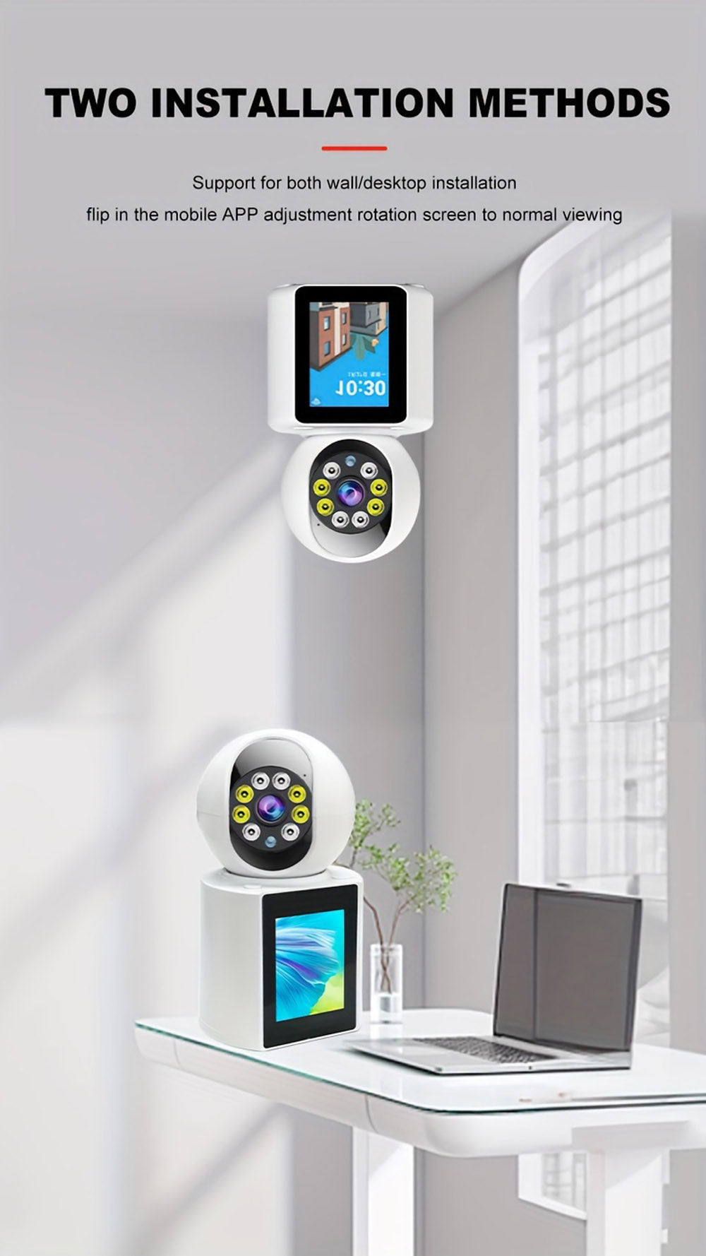 كروني IV-20 V360Pro تطبيق مكالمات فيديو 1080P كاميرا واي فاي عالية الدقة مكالمات فيديو بنقرة واحدة رؤية ليلية بالأشعة تحت الحمراء كاميرا مراقبة طفل بالفيديو