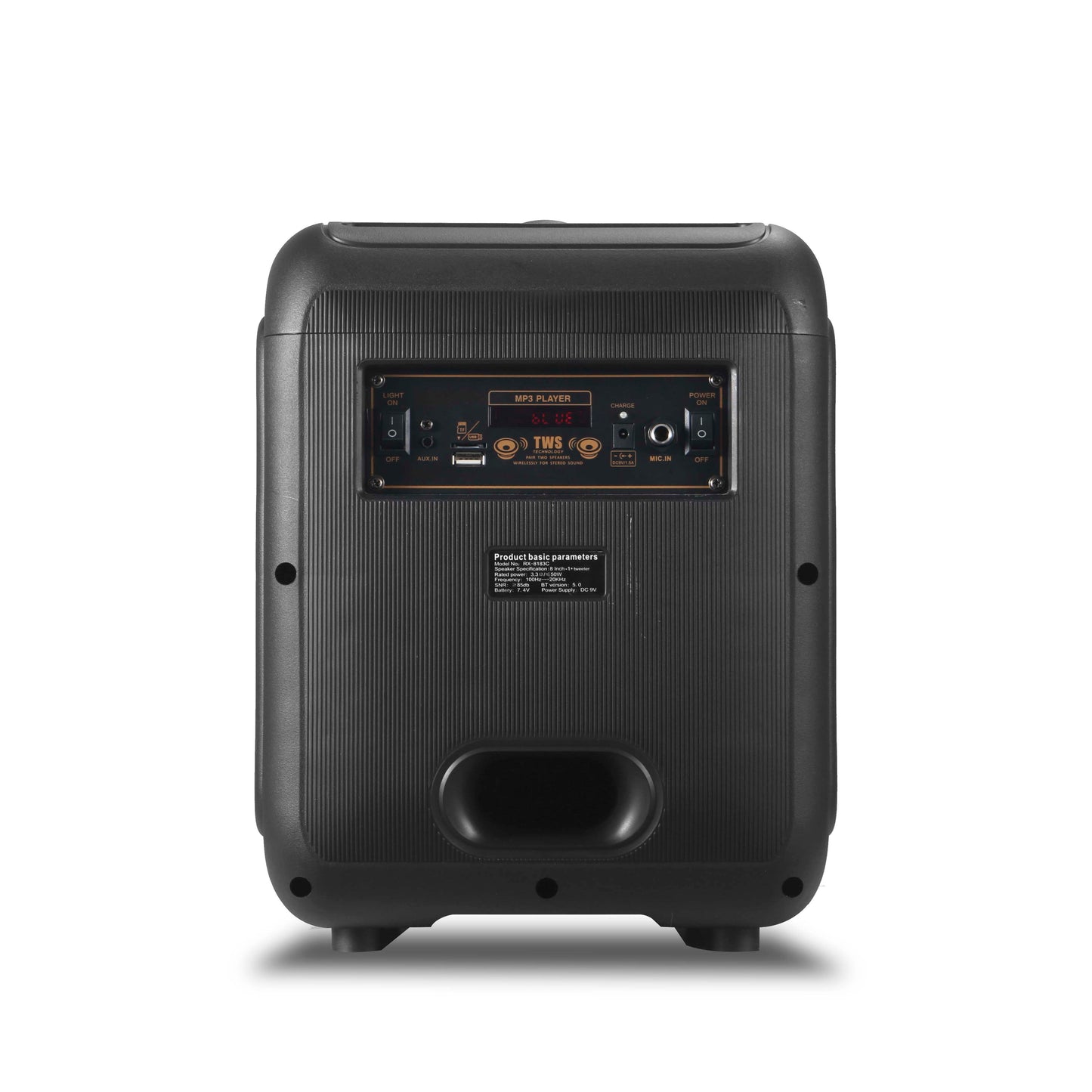 مكبر صوت CRONY RX-8183C CR-8183C مكبر صوت BT مكبر صوت 8 إنش صغير مضخم صوت مع محول