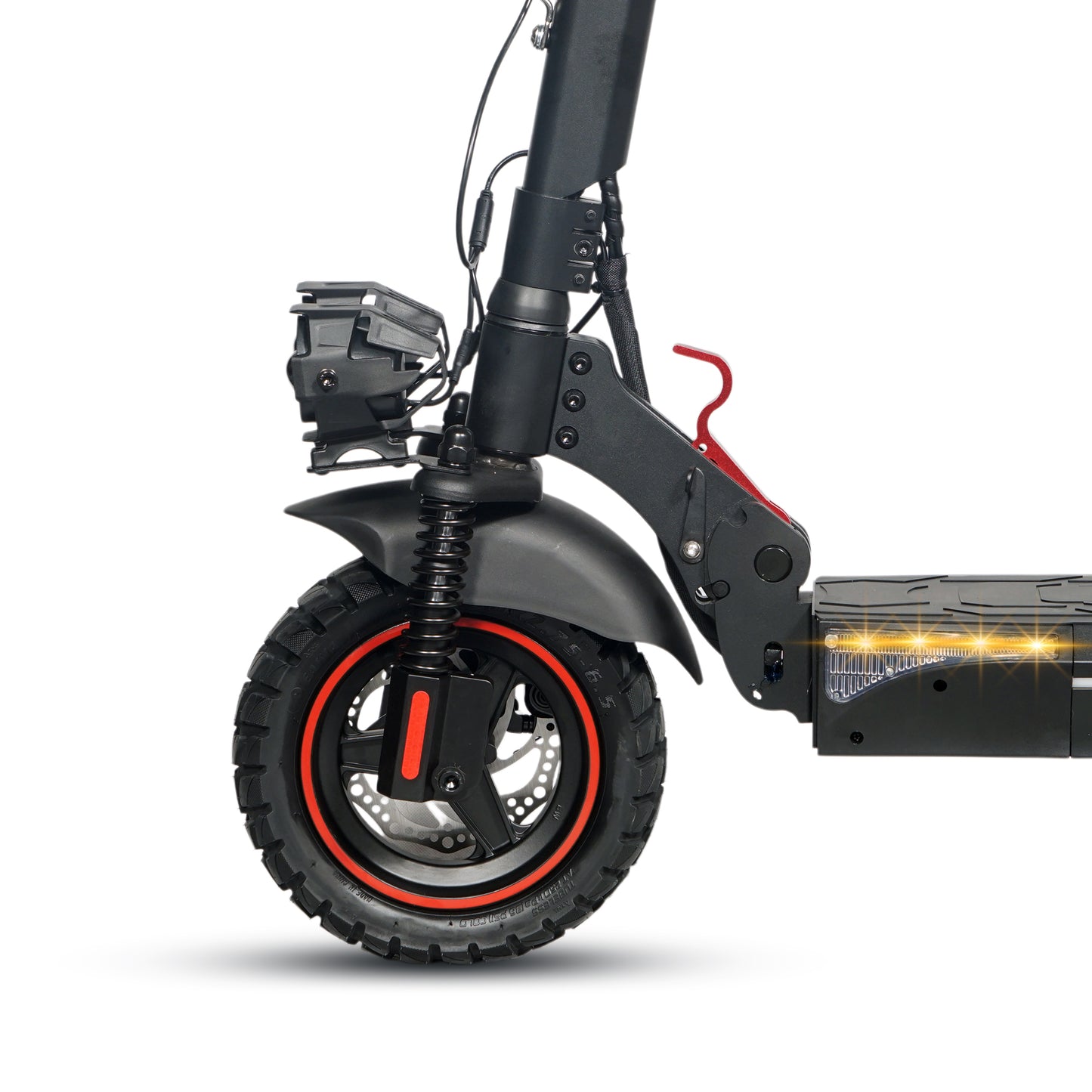 سكوتر كهربائي CRONY T4 بشاشة كبيرة وسرعة عالية مع مصابيح LED ثلاثية التصميم قابل للطي