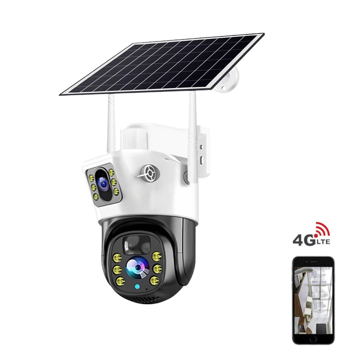 V380Pro 4G LTE Solar Security Camera – Wireless, Battery Powered, Outdoor SmartCam