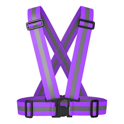 CRONY Electric vehicle safety reflector Reflective Vest High Visibility Cycling Safety Vest Adjustable Elastic Strap Fluorescence Work  jacket Scooter