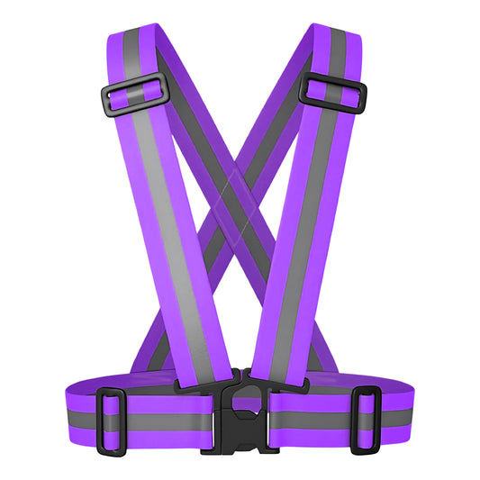 CRONY Electric vehicle safety reflector Reflective Vest High Visibility Cycling Safety Vest Adjustable Elastic Strap Fluorescence Work  jacket Scooter